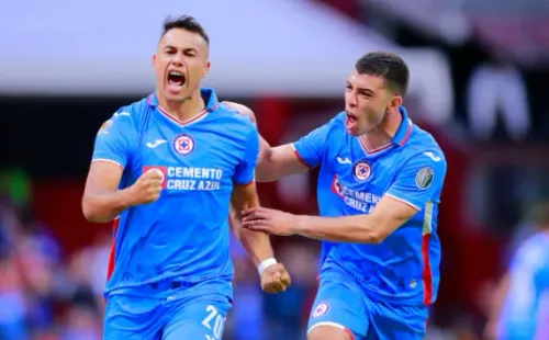 Así festejó Iván Morales el gol de Cruz Azul en la victoria al Atlético San Luis. (Getty Images).