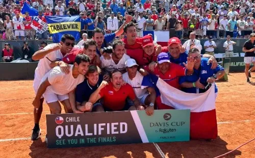 Garin y Tabilo celebraron juntos hace poco el triunfo de Chile en Copa Davis (Agencia Uno)