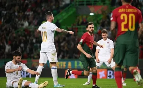 Bernardo Silva también marcó para Portugal. | Foto: Getty