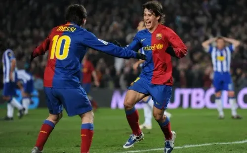Bojan y Lio Messi