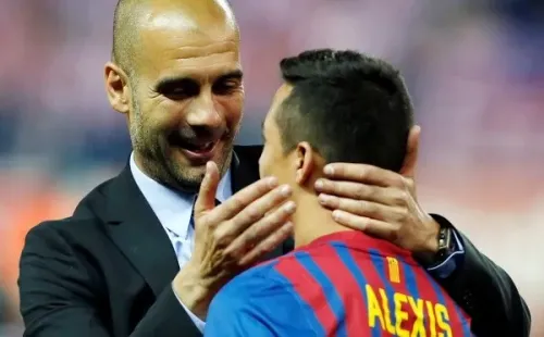 Alexis fue dirigido por Guardiola en Barcelona. | Foto: Getty Images.