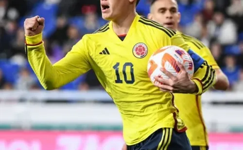 James Rodríguez volvió al gol con la camiseta de Colombia. Foto: Comunicaciones Colombia.