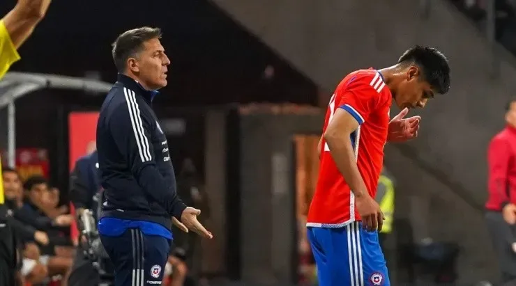 Berizzo tuvo una larga charla con Osorio, pero en ningún caso fue una discusión según De Tezanos. | Foto: Guillermo Salazar.