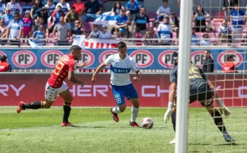 Alexander Aravena ha marcado cinco goles en el Campeonato Nacional 2023. (Agencia Uno).