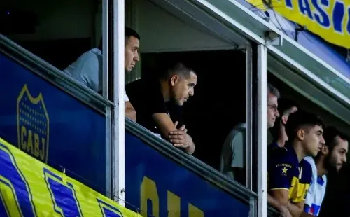 Otra imagen de Juan Román Riquelme en La Bombonera. (Getty Images).