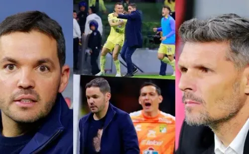 Larcamón y Ortiz protagonizaron tremenda polémica en el empate del América ante León. | Foto: JAM Media