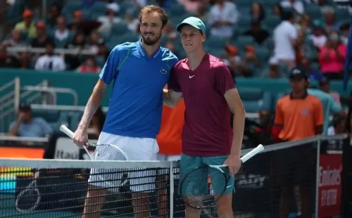 Daniil Medvedev y Jannik Sinner jugaron la gran final del Masters 1.000 de Miami. | Foto: Getty