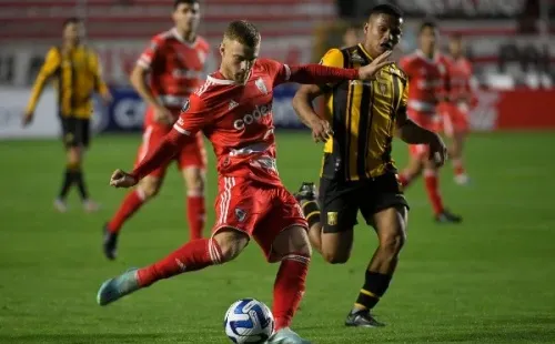 Lucas Beltrán anotó el descuento para River Plate en La Paz. | Foto: River Plate.