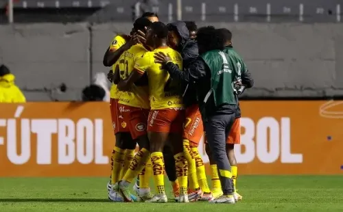 Aucas jugó su primer partido en Copa Libertadores y venció al campeón Flamengo. Foto: Getty Images