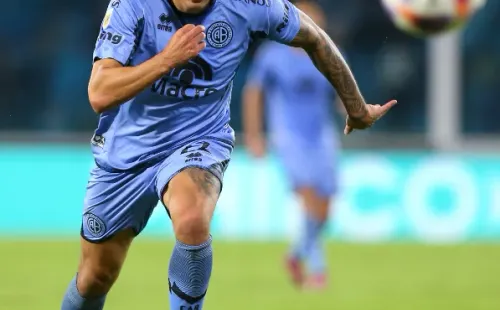Alex Ibacache en su estreno con la camiseta de Belgrano de Córdoba.