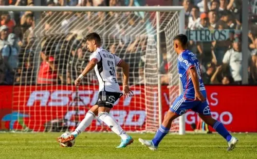 Matías de los Santos en acción durante el Superclásico. (Guille Salazar/RedGol).