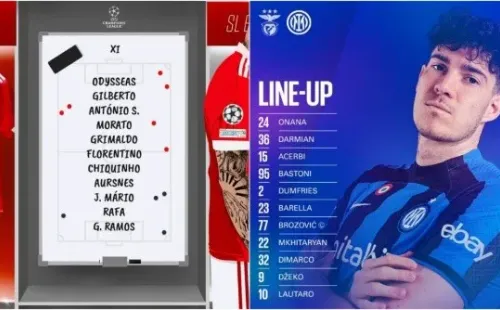 @Twitter | La oncena inicial de ambos equipos.
