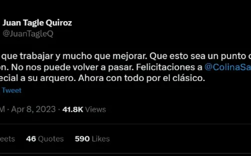 Captura Twitter: @JuanTagleQ.