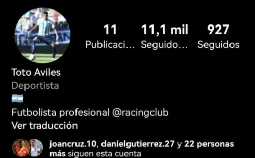 Pantallazo Instagram.