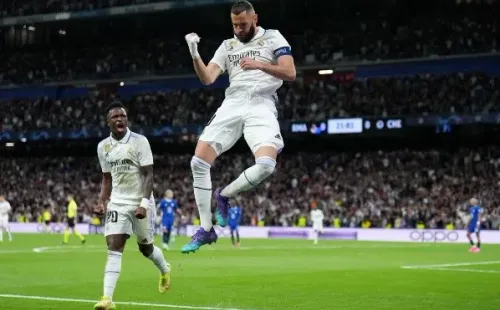 Karim Benzema abrió la ruta del triunfo del Real Madrid ante el Chelsea. Foto: Getty Images