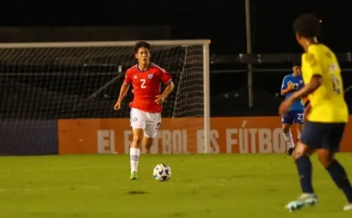 Benjamín Morales, el defensor de O’Higgins que perdió la Roja Sub 17 por un desgarro. (Comunicaciones FFCh).