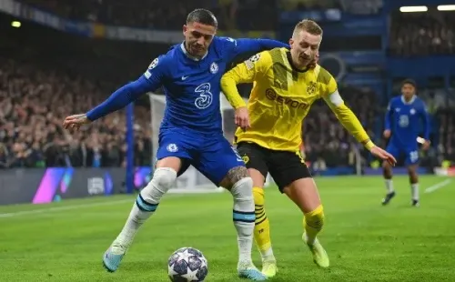 Enzo Fernández espera dar la sorpresa en estos cuartos de final de la Champions League. El Chelsea viene de dejar en el camino al Borussia Dortmund de Alemania. | Foto: Getty Images.