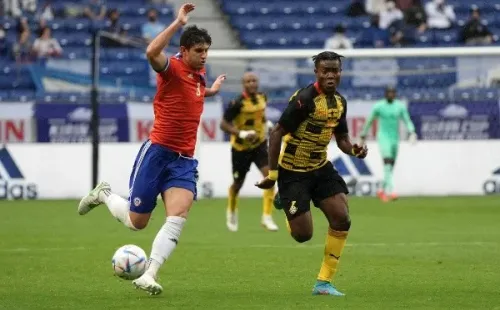 Benjamín Kuscevic en acción ante Ghana. (Getty Images).