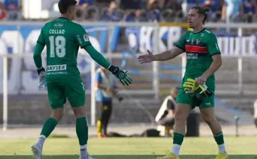 Gonzalo Collao tuvo su debut en Palestino tras una expulsión del argentino César Rigamonti. (Photosport).