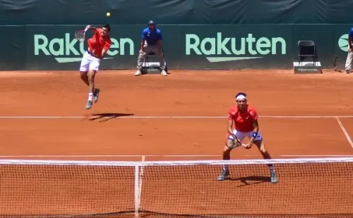Tabilo y Barrios la rompieron como dupla de dobles para Chile en Copa Davis. | Foto: Photosport