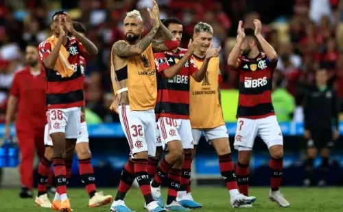 Vidal fue protagonista en la victoria del Flamengo ante Ñublense. | Foto: Getty
