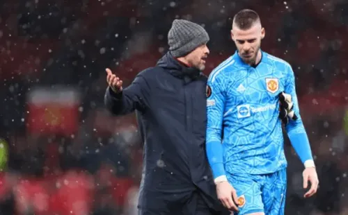 Erik Ten Hag respaldó a David de Gea tras una actuación espantosa. (Getty Images).
