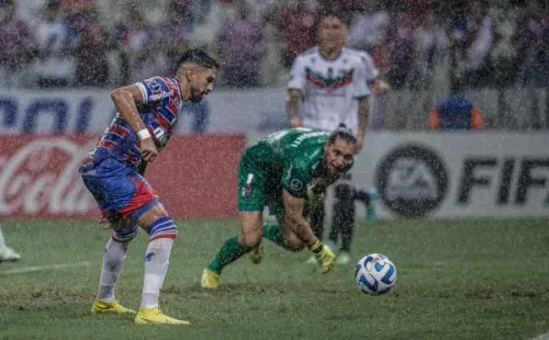 Juan Martín Lucero le anotó a Palestino en la Copa Sudamericana. (Photosport).