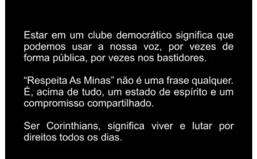 El DT de Corinthians Femenino, Arthur Elías, compartió el comunicado en contra de la contratación de Cuca. | Captura