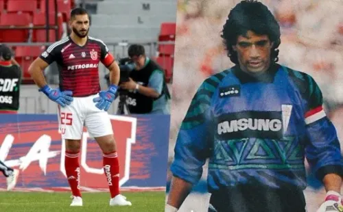 Herrera y Toledo, ídolos de la U y la UC respectivamente, calientan el clásico universitario. | Foto: Photosport / Archivo