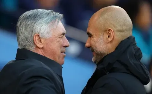 Pep Guardiola se verá nuevamente las caras ante Carlo Ancelotti en las semifinales de Champions League. | Foto: Getty Images.