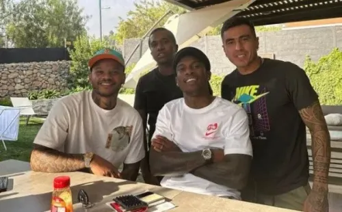 Lezcano y Castillo juntos en el asado. | Foto: Captura.