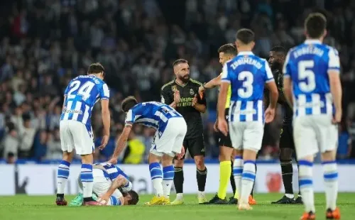 Dani Carvajal fue expulsado en la derrota de Real Madrid ante Real Sociedad. (Getty Images).