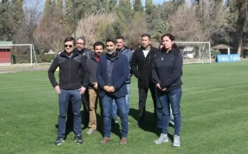Los protagonistas de la reunión con el Sifup.
