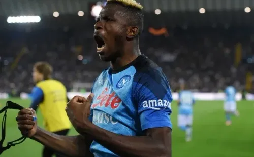 Osimhen festeja el gol del título del Napoli (Getty)