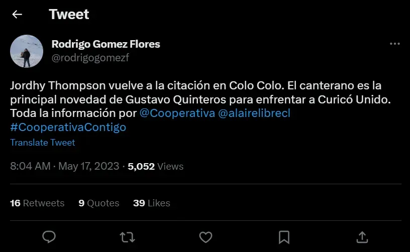 Captura Twitter.