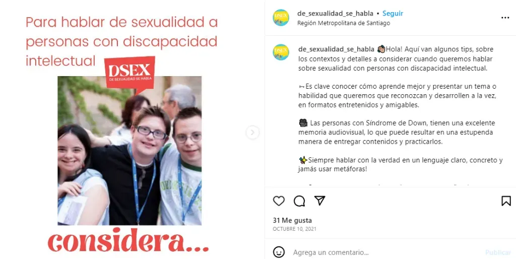 Post del Instagram de Carolina Pastene | Foto: Instagram