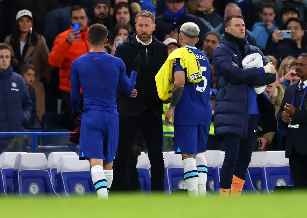 Graham Potter dirigió al Chelsea durante siete meses en la temporada que recién finalizó. Opinó que Enzo Fernández “está sobrevalorado” cuando le preguntaron por su contratación. (Marc Atkins/Getty Images)