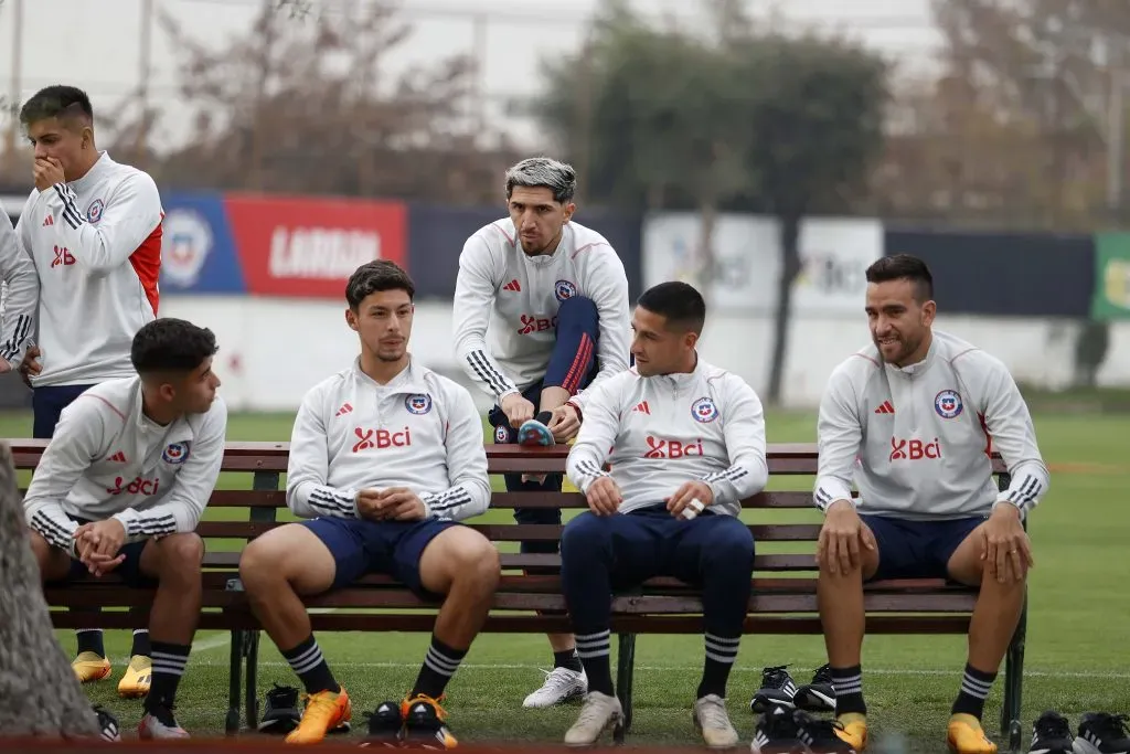 La selección chilena entrena este martes en Juan Pinto Durán. Foto: Comunicaciones La Roja.