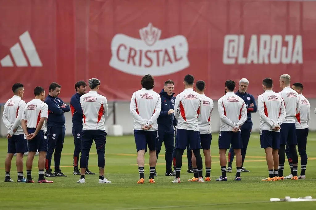 La selección chilena entrena este martes en Juan Pinto Durán. Foto: Comunicaciones La Roja.