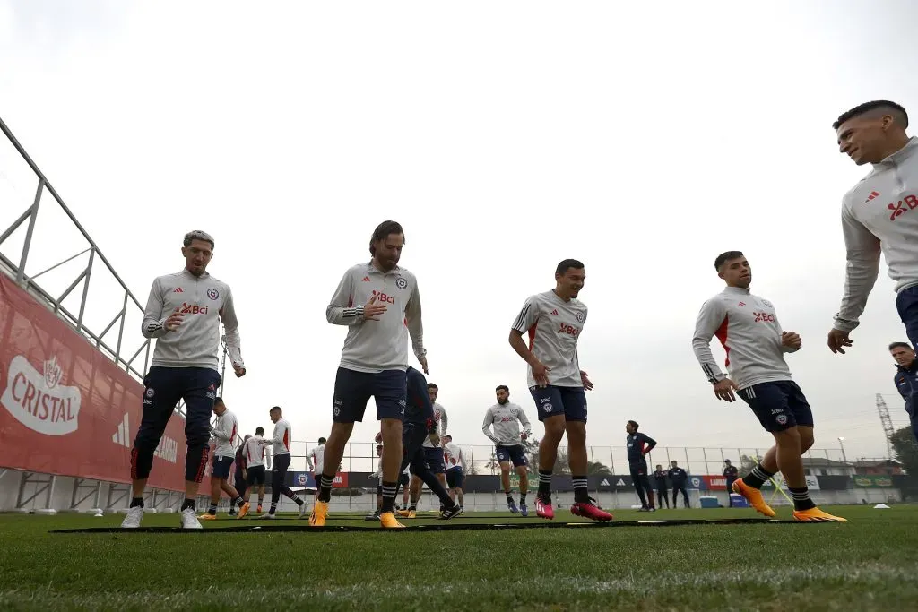 La selección chilena entrena este martes en Juan Pinto Durán. Foto: Comunicaciones La Roja.