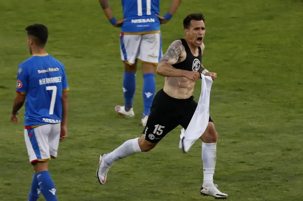 Pablo Mouche y un gritado gol de Colo Colo ante Audax Italiano. El argentino volvió a repasar el quiebre entre Riquelme y Palermo en Boca Juniors.  (Dragomir Yankovic/Photosport