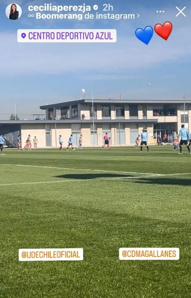 Cecilia Pérez estuvo presente en la caída azul en el CDA. Foto: Instagram.