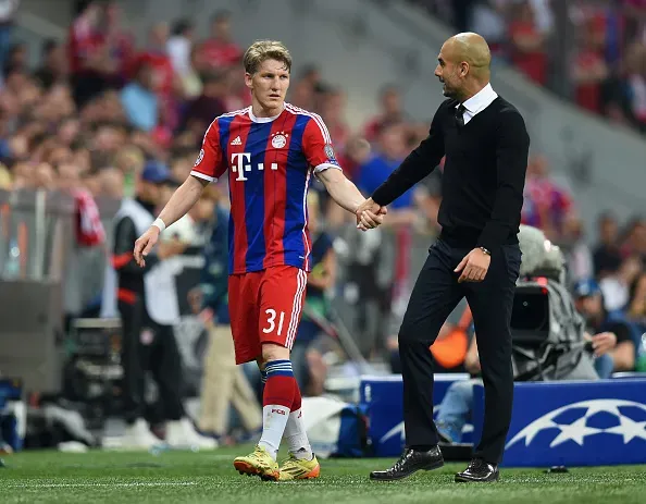 Bastian Schweinsteiger fue dirigido por Pep Guardiola en el Bayern Múnich durante tres temporadas. | Foto: Getty Images.