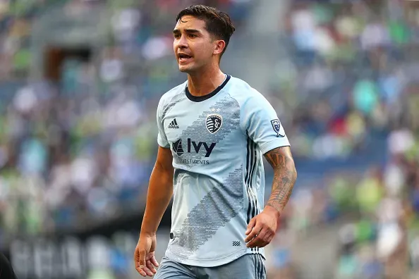 Felipe Gutiérrez jugó 63 partidos y anotó 19 goles en su anterior paso por el Sporting Kansas City. | Foto: Getty Images.