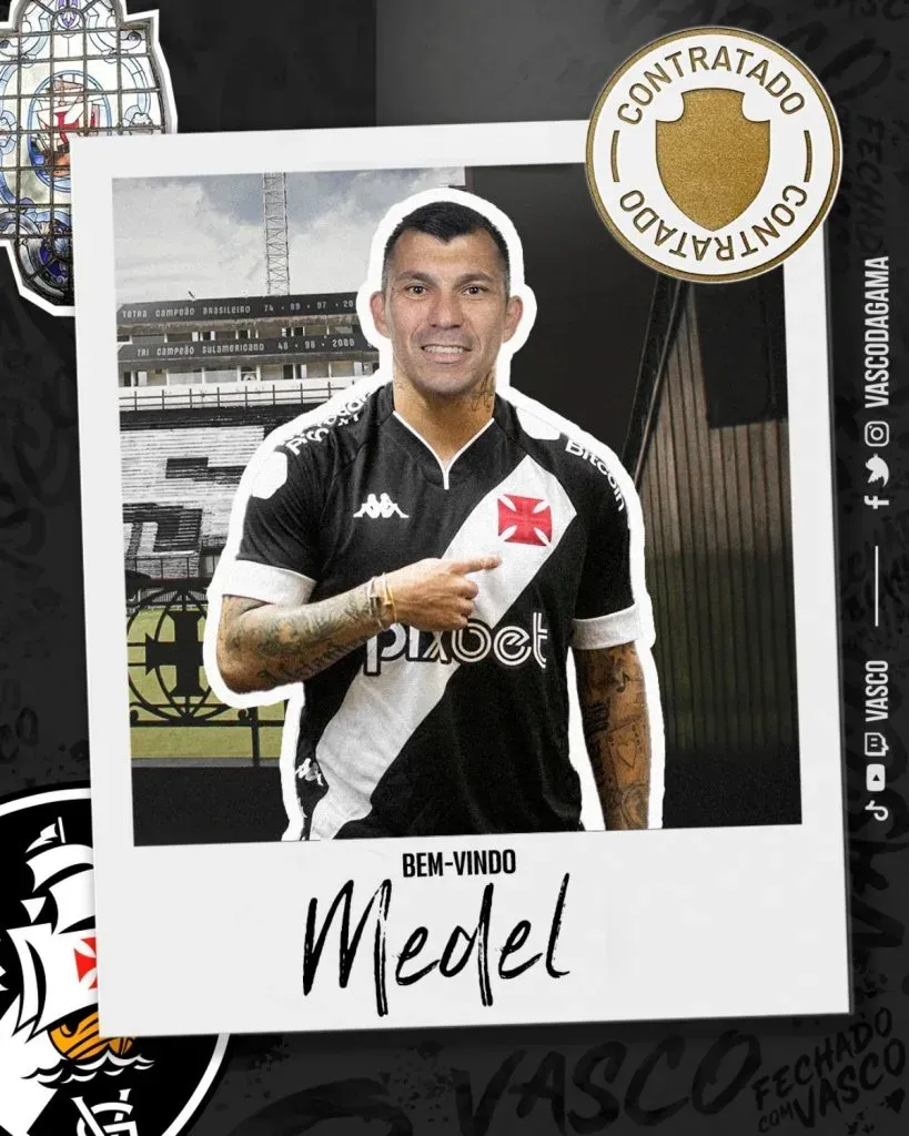 Gary Medel fue oficializado como refuerzo del Vasco da Gama.