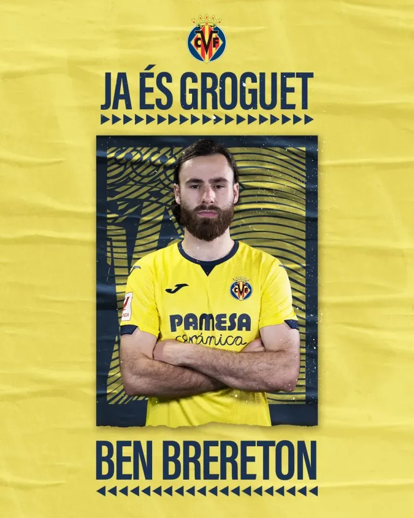 Ben Brereton Díaz será presentado este miércoles 12 de julio de forma oficial en el Villarreal. Foto: Villarreal.
