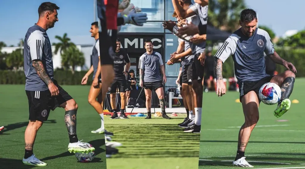 Lionel Messi vivió su primer entrenamiento con Inter Miami.