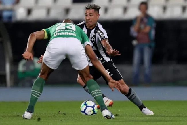 Leonardo Valencia en acción por el Botafogo. (Buda Mendes/Getty Images).