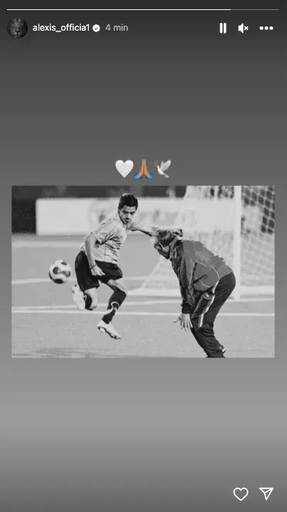 Alexis Sánchez publicó una emotiva imagen junto a José Sulantay. Foto: Instagram