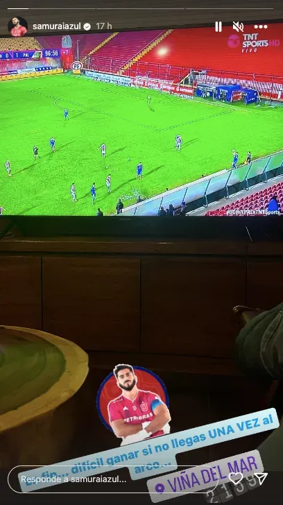 Johnny Herrera criticó el nivel de la U. Foto: Instagram